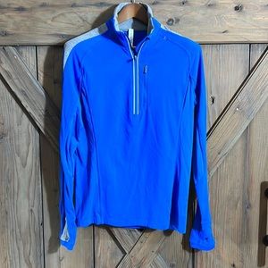 Lululemon Men's 3/4 Zip Pullover Blue Athletic Running Shirt- Size Medium